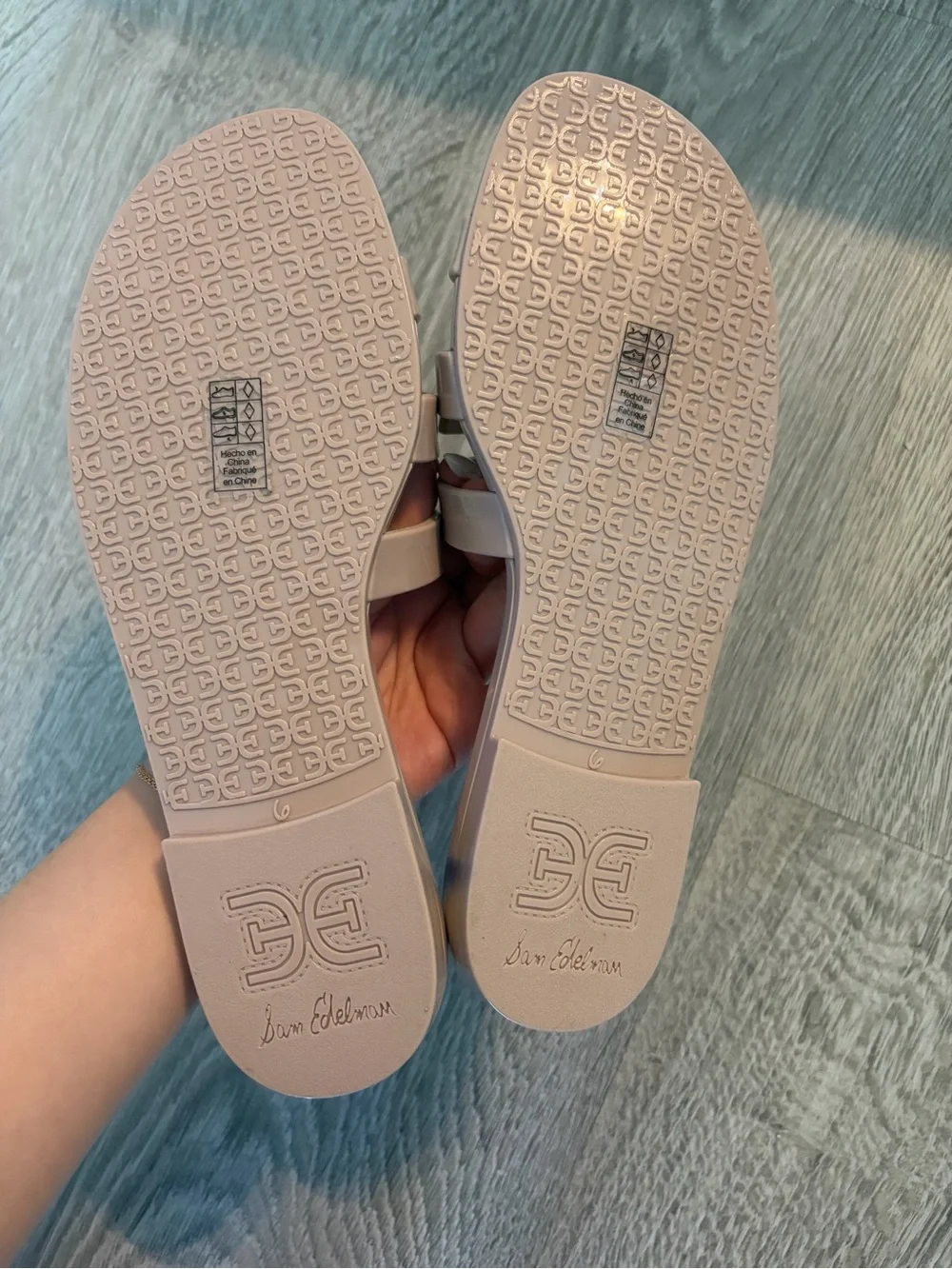 Sam Edelman Bay Jelly Slide Sandal - Rose dust colour - Picture 2 of 3